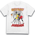 T-Shirt Kobe Bryant vs Michael Jordan Portrait Lakers Bulls Basketball b10