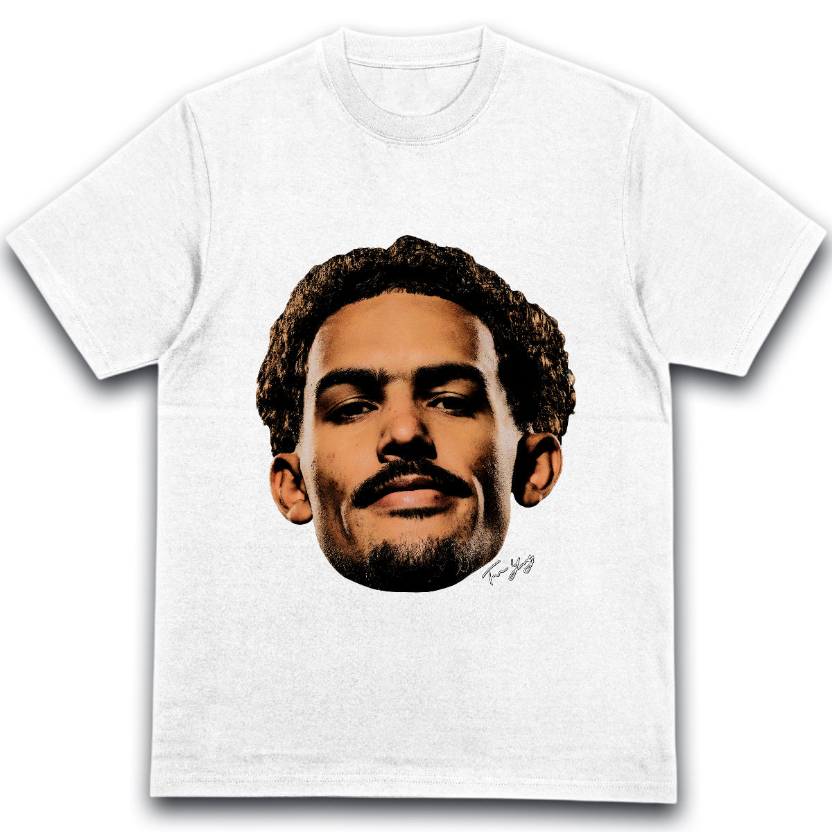 T-shirt Trae Young Blanc Homme Portrait NBA Streetwear Basketball