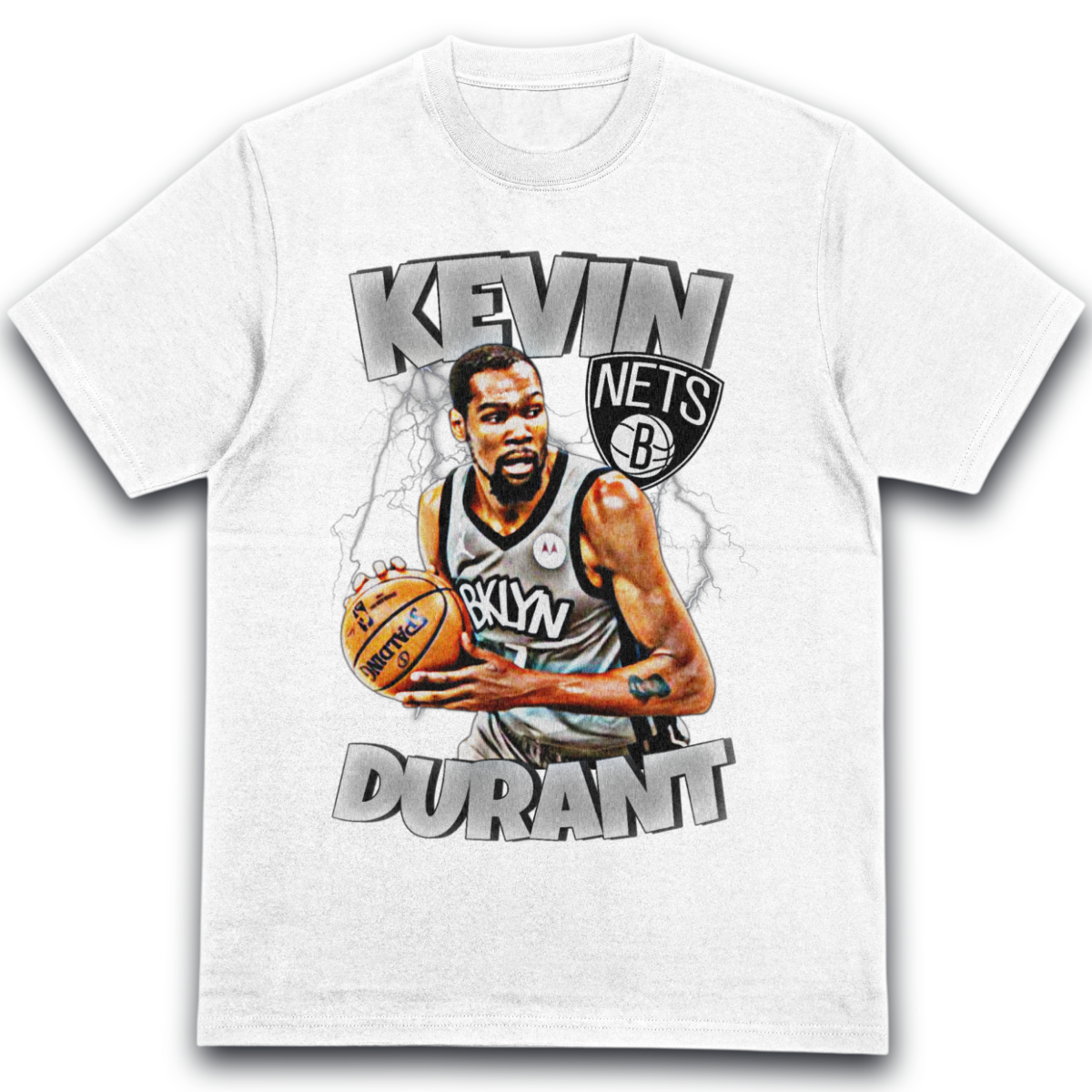 T-Shirt Kevin Durant Portrait Brooklyn Nets Basketball b20