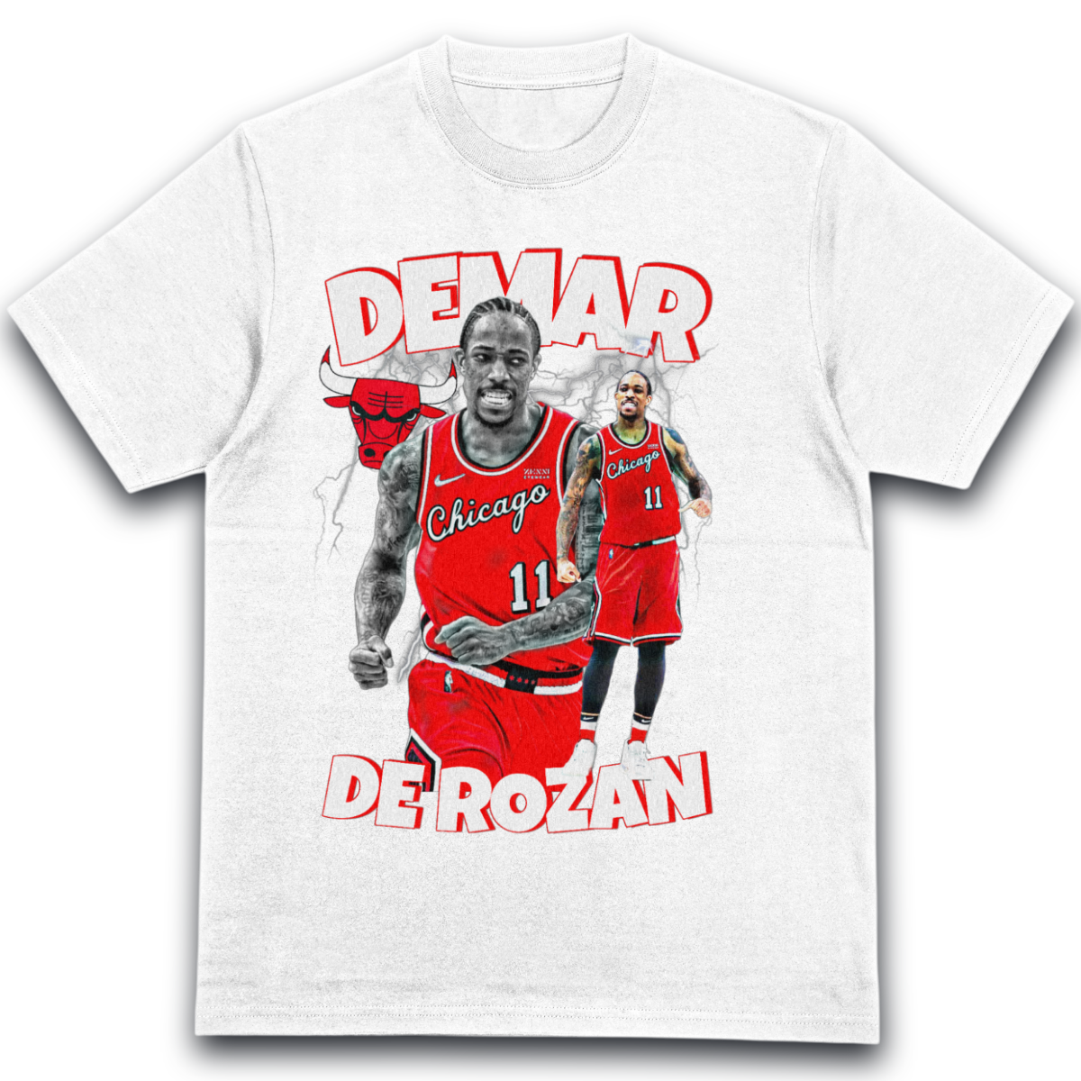 T-Shirt DeMar DeRozan Portrait Chicago Bulls Basketball b21