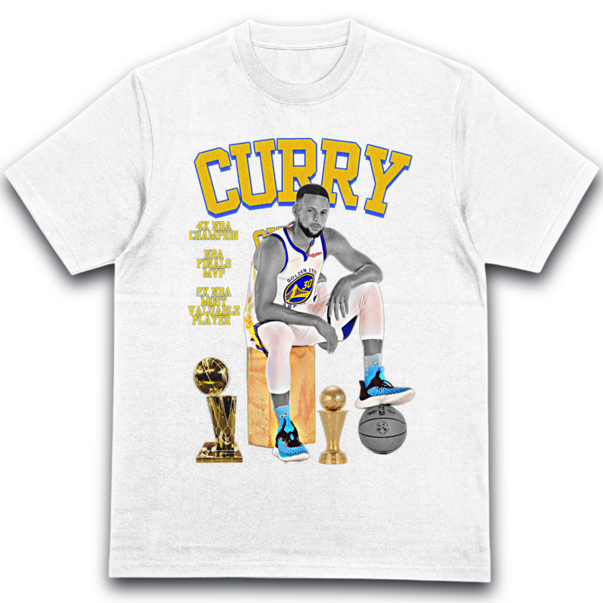 T-Shirt Stephen Curry Portrait Golden State Warriors Basketball b22