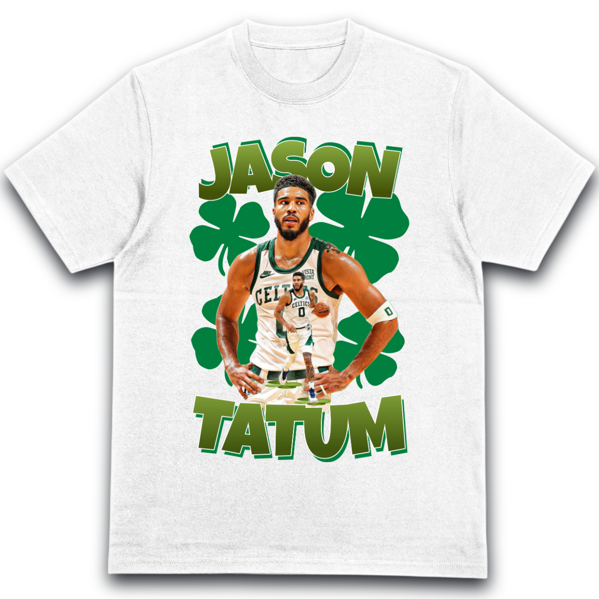 T-Shirt Jayson Tatum Portrait Boston Celtics Basketball b27