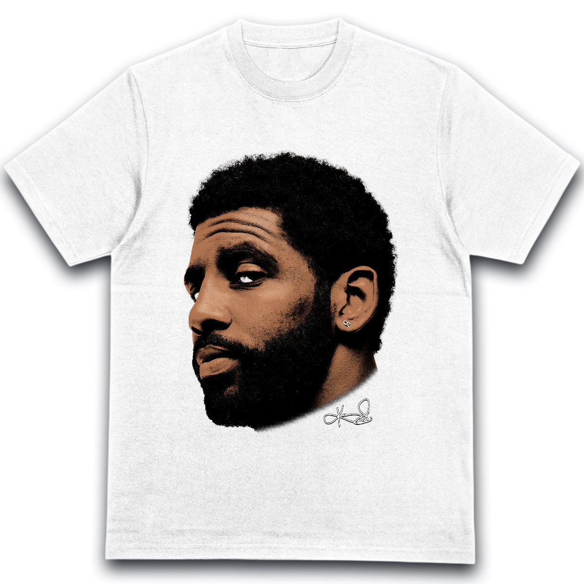 T-shirt Kyrie Irving Blanc Homme Portrait NBA Streetwear Basketball