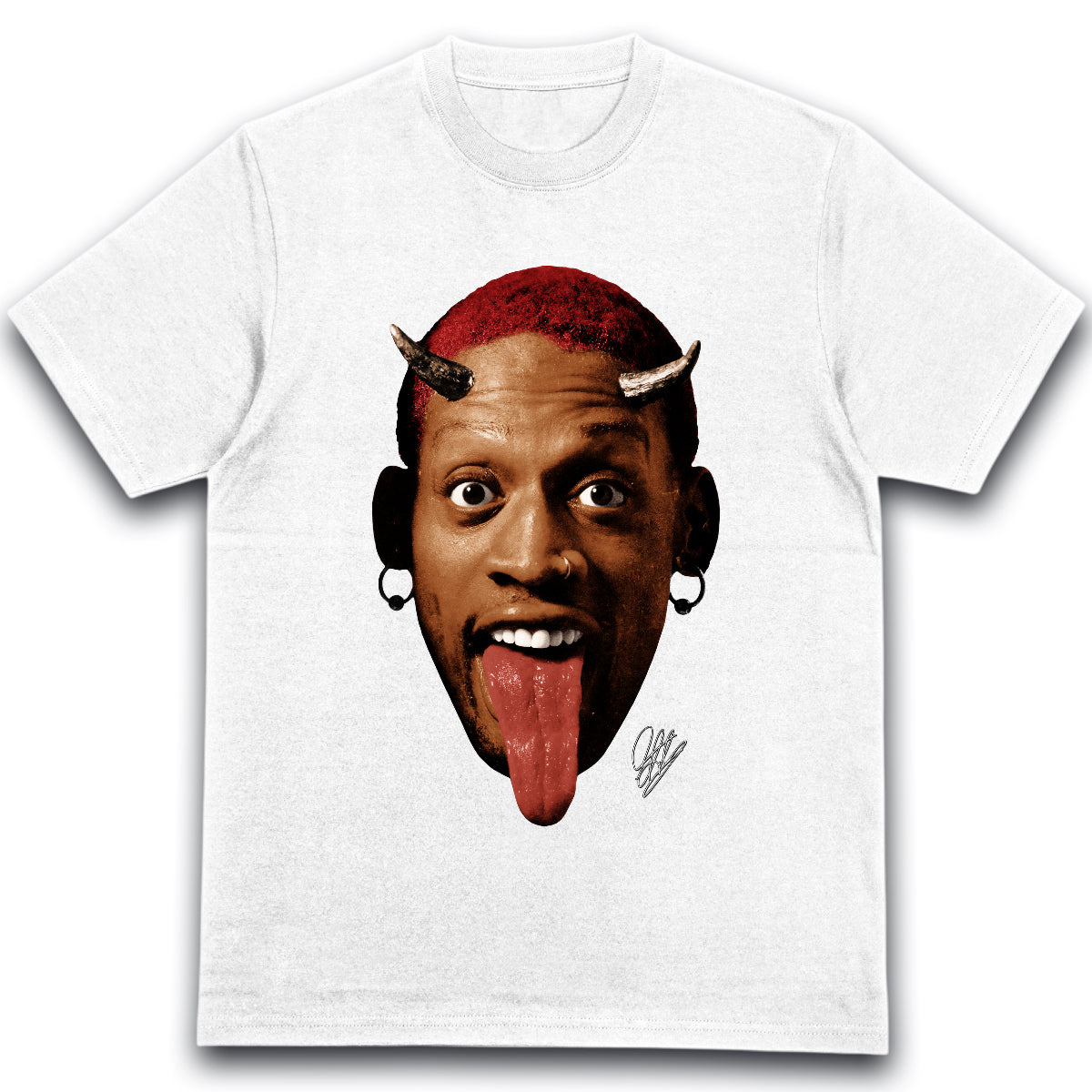 T-Shirt Dennis Rodman Bulls Portrait NBA Streetwear