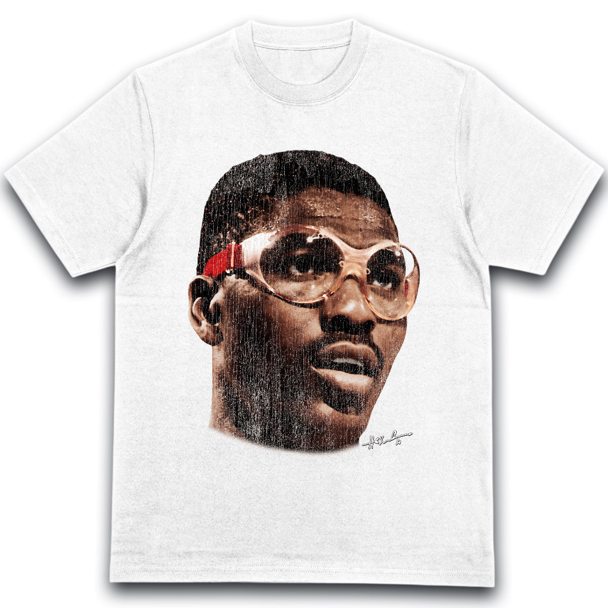 T-Shirt Amar'e Stoudemire Homme Blanc Portrait NBA Streetwear Basketball
