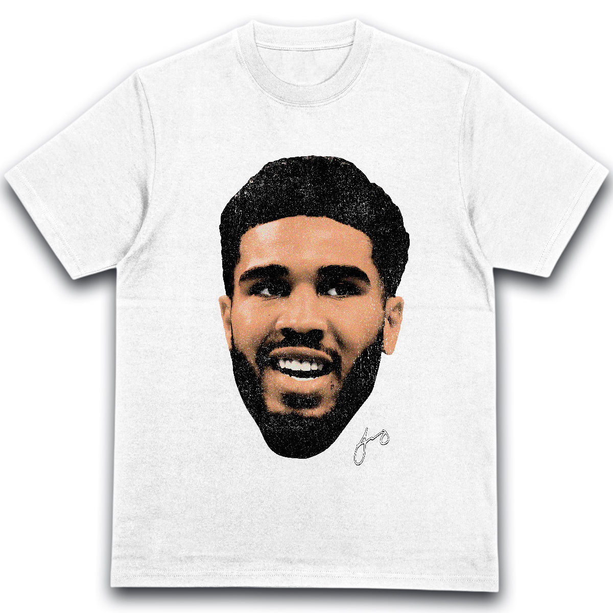 T-shirt Jayson Tatum Blanc Homme Portrait  Streetwear Basketball