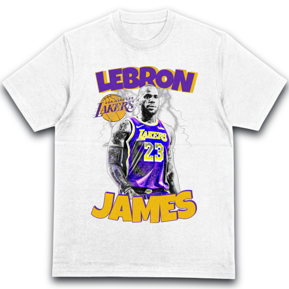 T-Shirt LeBron James Graphic NBA Basketball Collage b6