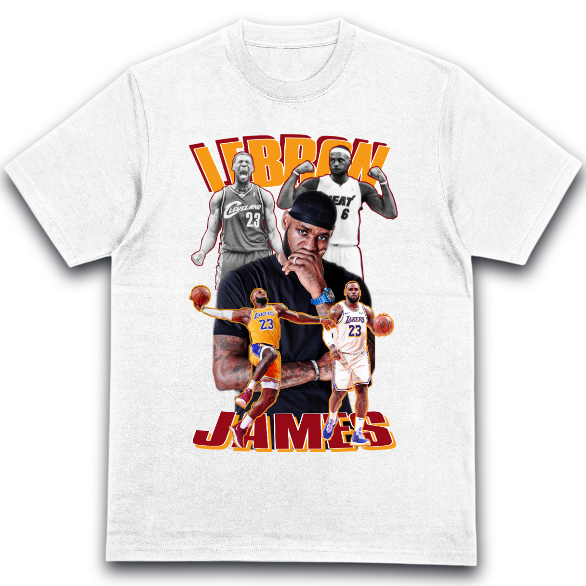 T-Shirt LeBron James Portrait Los Angeles Lakers Basketball b7