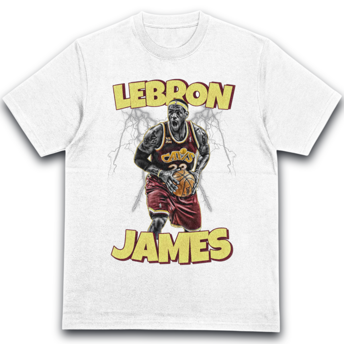 T-Shirt LeBron James Portrait Cleveland Cavaliers Basketball b8