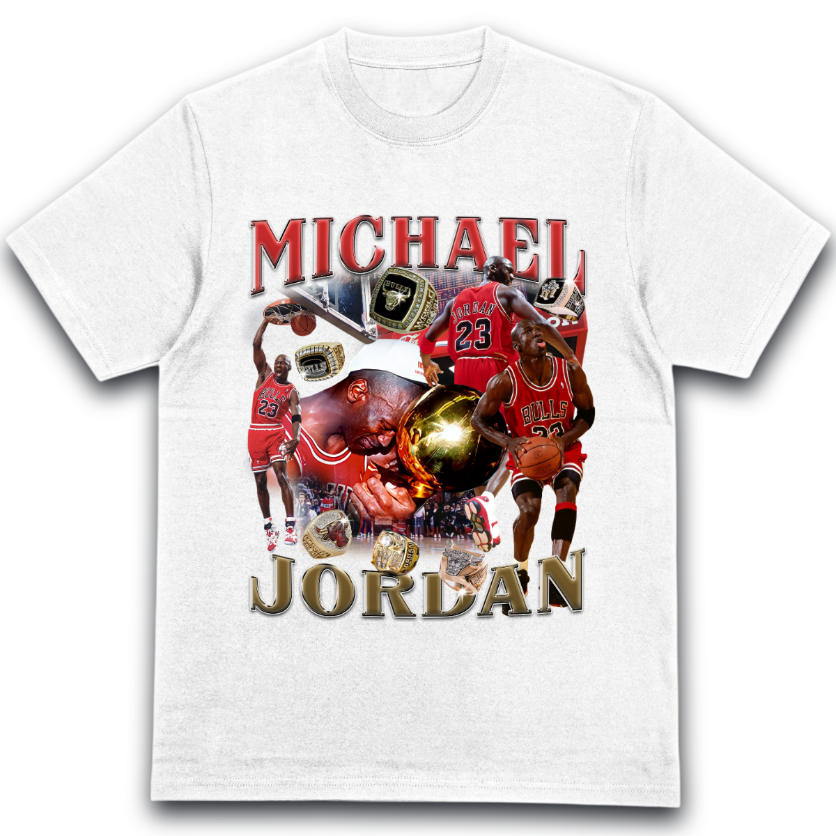 T-Shirt Michael Jordan Portrait Chicago Bulls Basketball c19
