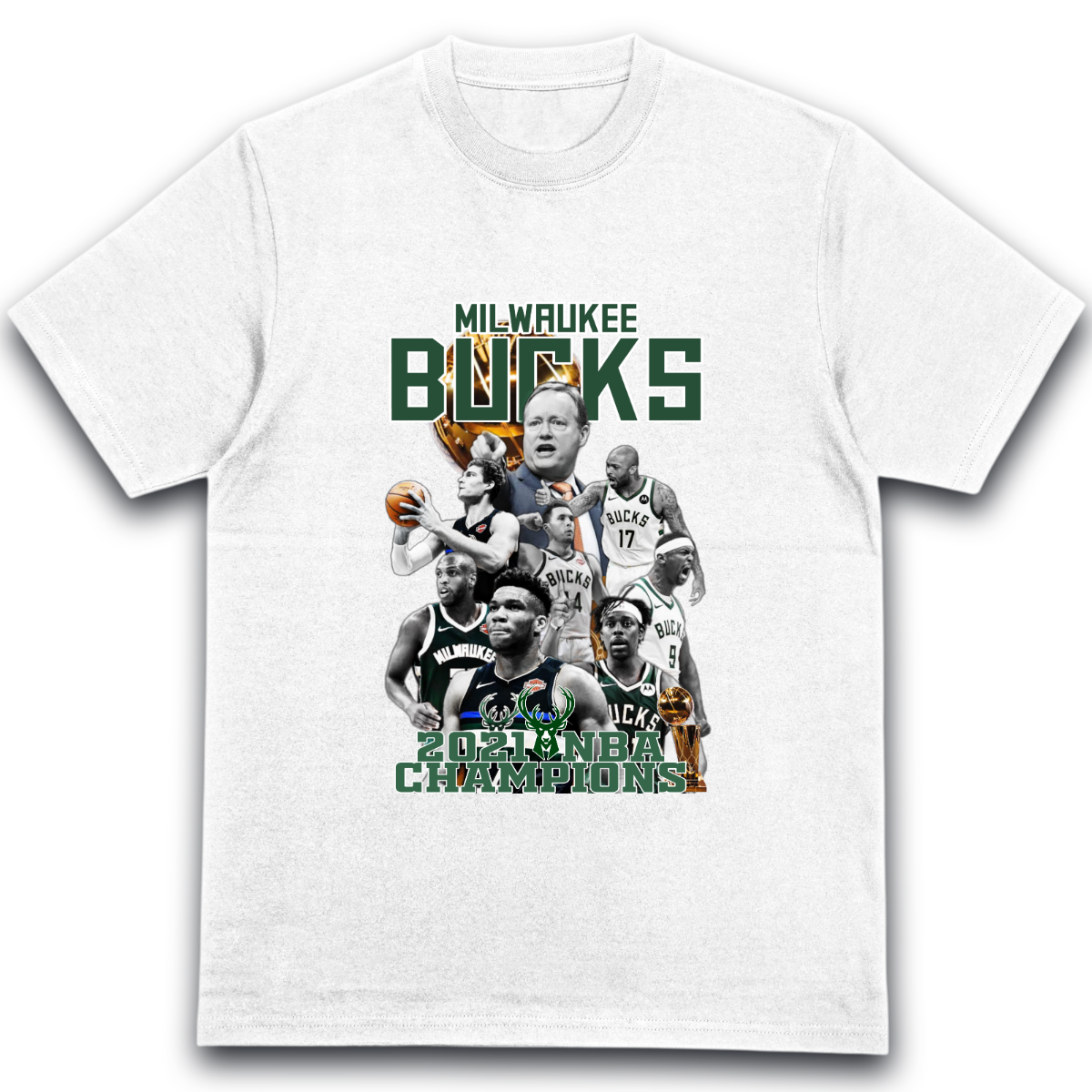 T-Shirt Milwaukee Bucks 2021 NBA Champions Giannis Antetokounmpo Graphic c2