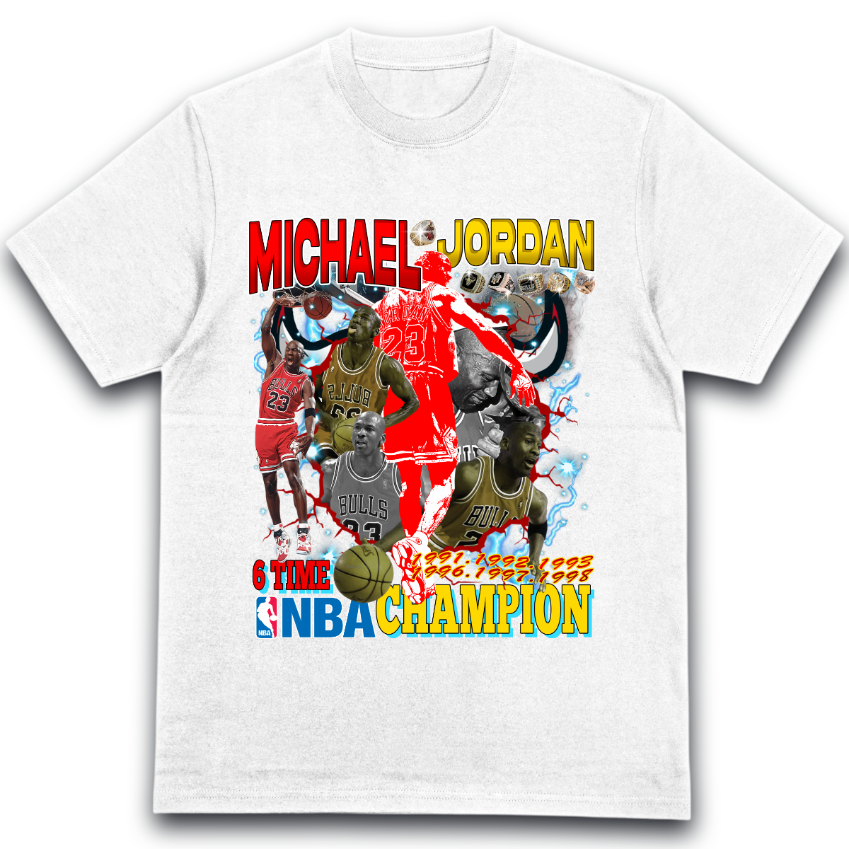 T-Shirt Michael Jordan Portrait Chicago Bulls Basketball c20