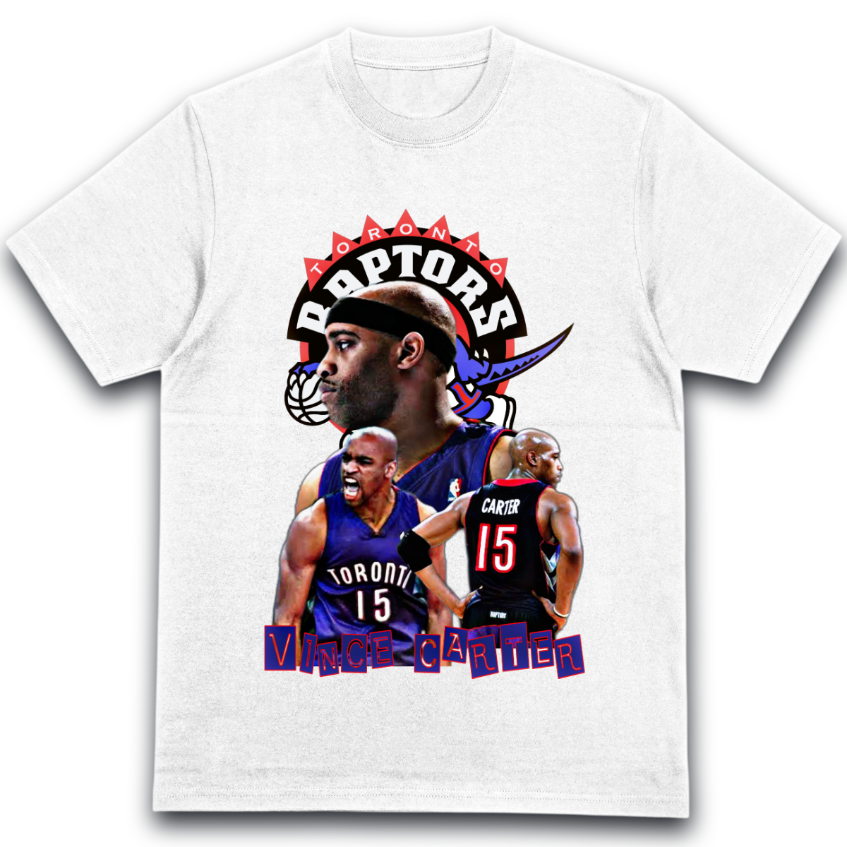 T-Shirt Vince Carter Portrait Toronto Raptors Basketball c24