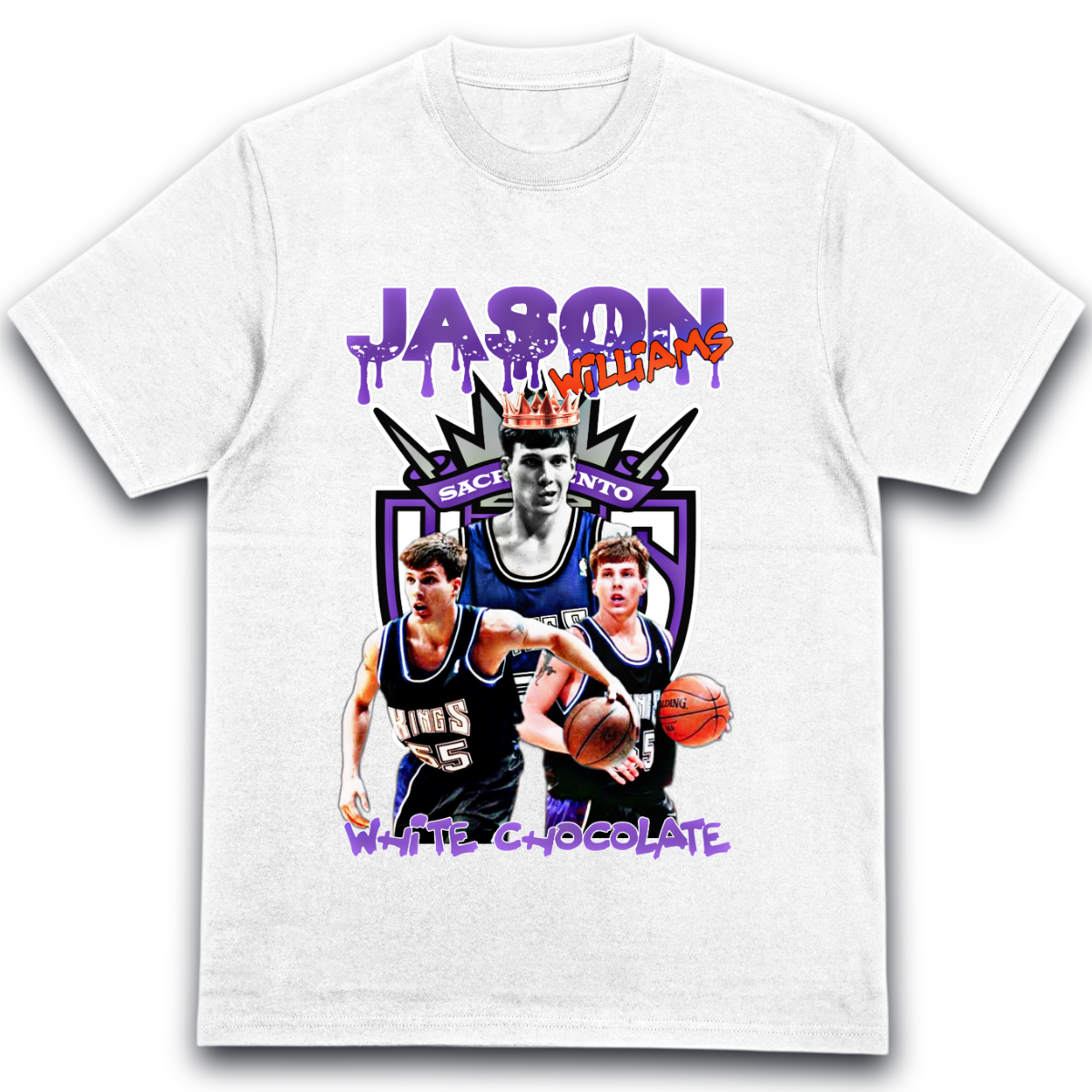 T-Shirt Jason Williams Portrait Sacramento Kings Basketball c25