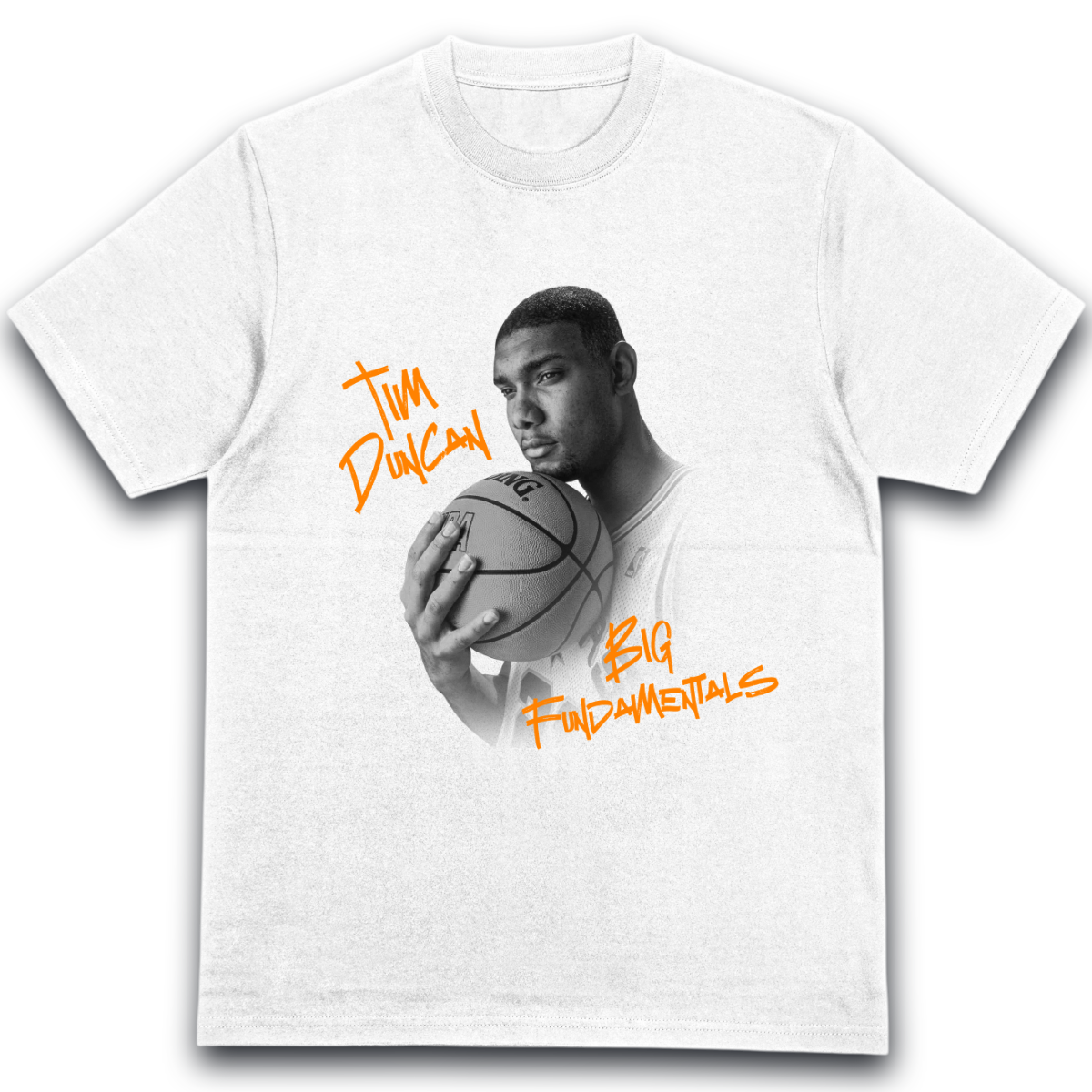 T-Shirt Tim Duncan Big Fundamentals San Antonio Spurs Basketball Graphic c4