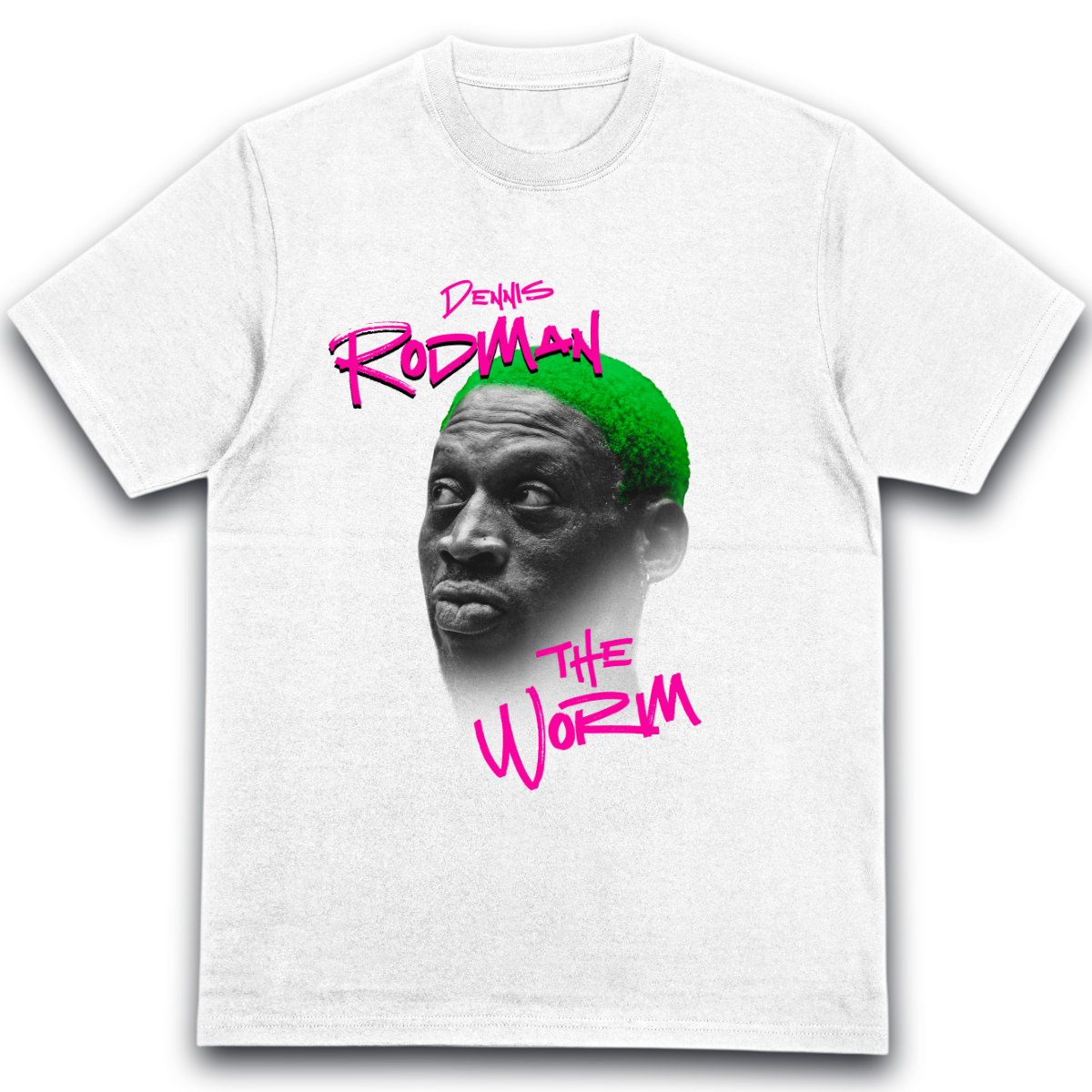 T-Shirt Dennis Rodman The Worm NBA Chicago Bulls Graphic c5