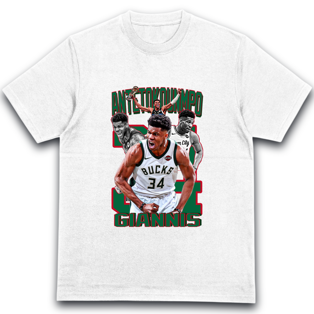 T-Shirt Giannis Antetokounmpo Milwaukee Bucks NBA Champion Basketball Graphic c8