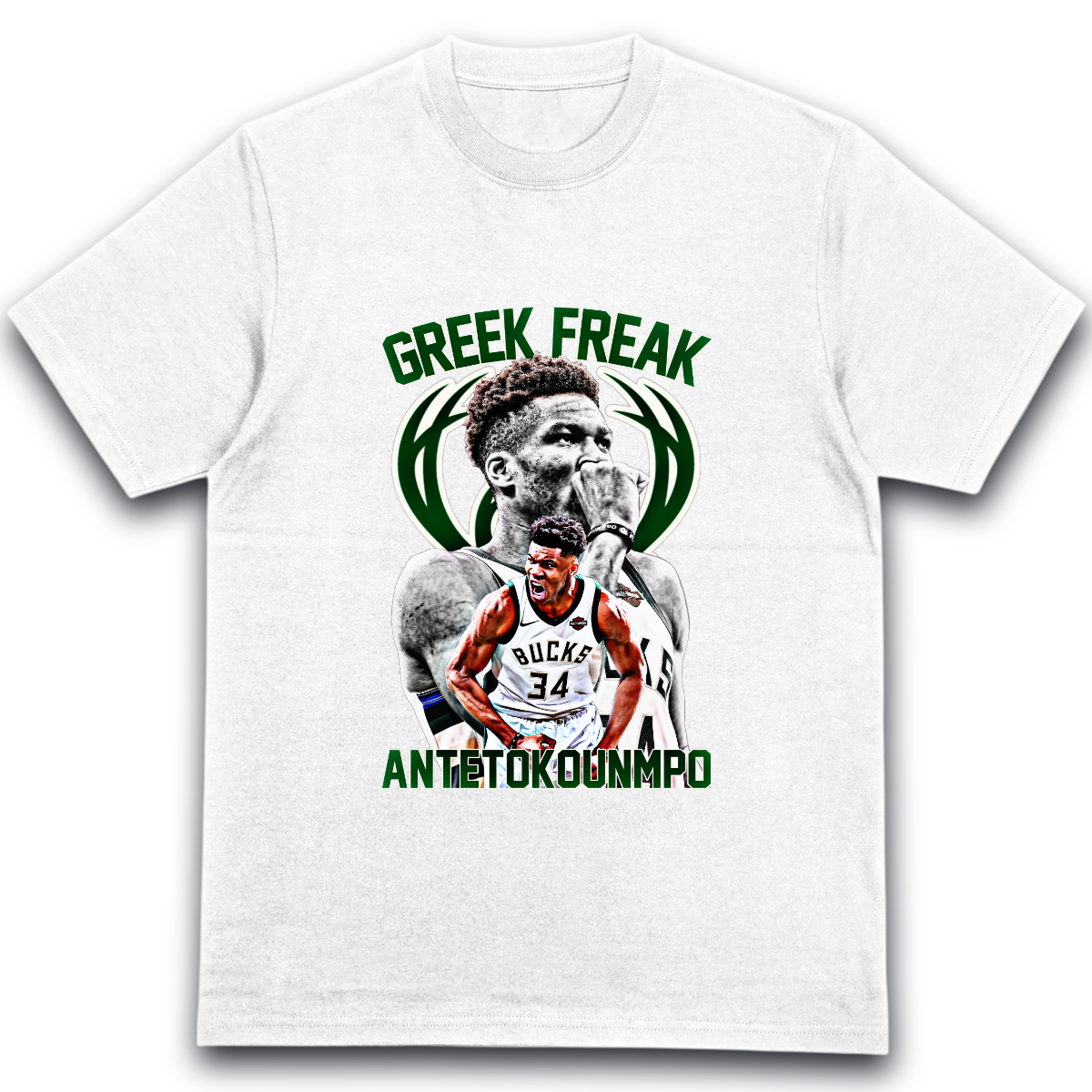 T-Shirt Giannis Antetokounmpo Greek Freak Milwaukee Bucks Basketball Graphic c9