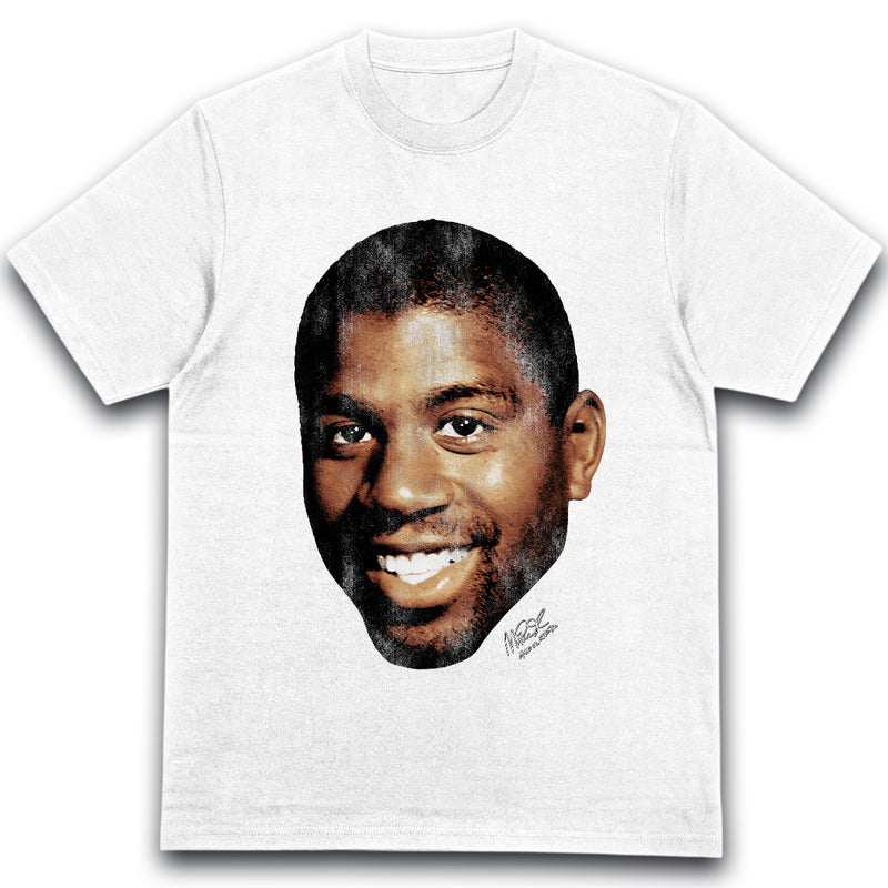 T-shirt Magic Johnson portrait basketball
