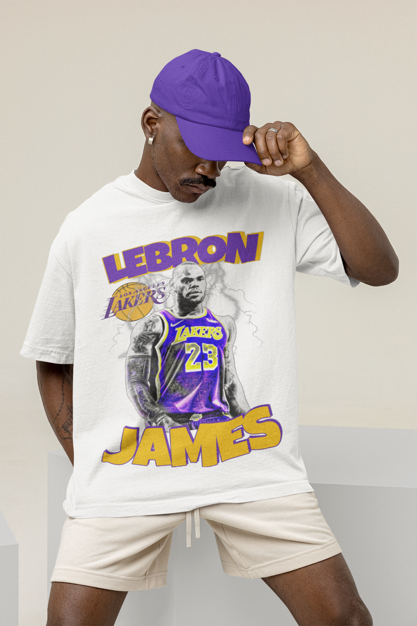 T-Shirt LeBron James Graphic NBA Basketball Collage b6